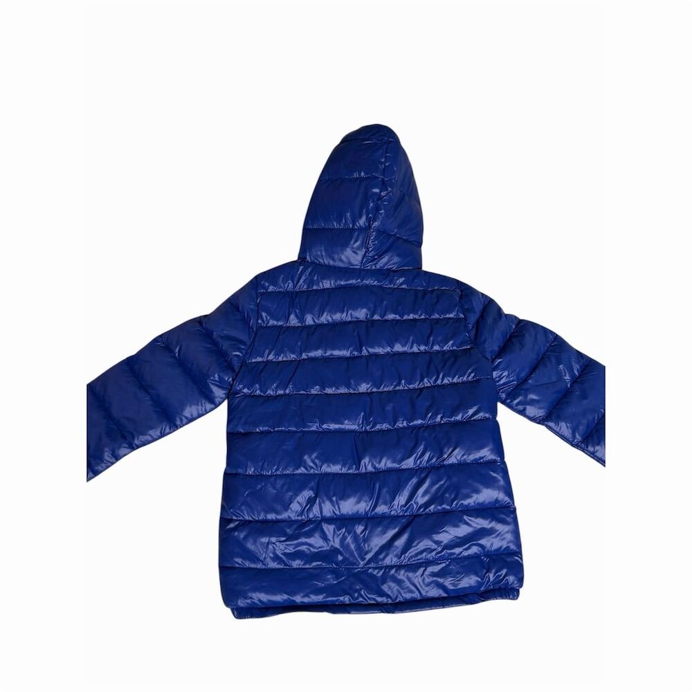 Blue Hooded Puffer Jacket Size S Winter Quilted - Picture 6 of 13